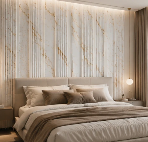 Elegant Marble Finish PS Wall Panel For Living Room, Hotel And Office Walls suppliers