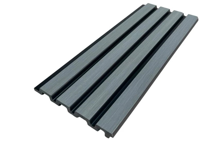 Vysoce kvalitní šedý nástěnný panel PS 3D rýhovaný dekorativní obklad stěn pro moderní interiérový design