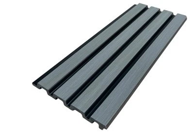 Vysoce kvalitní šedý nástěnný panel PS 3D rýhovaný dekorativní obklad stěn pro moderní interiérový design