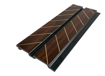 Nástěnný panel PS s vložkou Wood Grain Gold Line